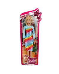 Кукла 29 см София в радужном платье , бесшарнирная, блист.