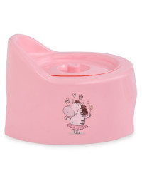Горшок детский туалетный с крышкой 0,8 л, цвет: розовый