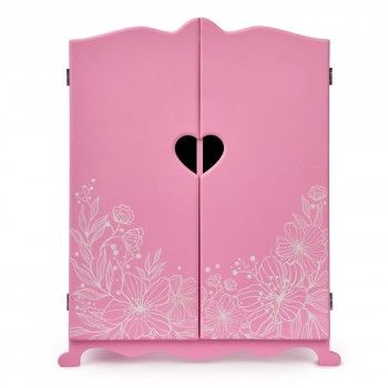 Шкаф с дизайнерским цветочным принтом `Diamond princess`, розовый