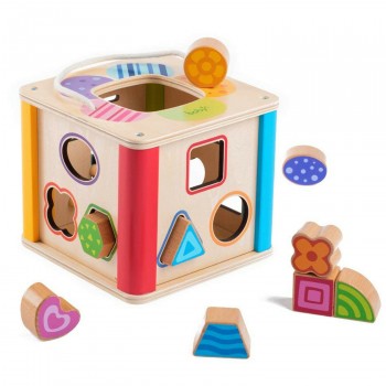 Развивающая игрушка из дерева «Волшебный куб-сортер»
