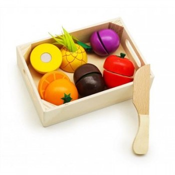 Набор деревянный, разрежь офощи и фрукты, в коробке