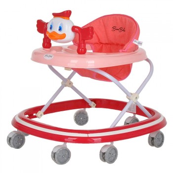 Ходунки Мандаринка (7 силик.колес,игрушки,муз) BAMBOLA Red/Красный