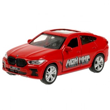 Фото #2 `Технопарк` Машина металл BMW X6 12 см, двер, багаж, инер, красный мой мир, в/к