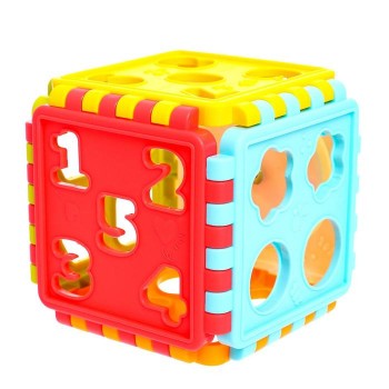 Фото #2 Развивающая игрушка `Куб`, сортер, с часиками