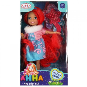 Кукла 15 см Анна, руки и ноги сгиб, принцесса, акс