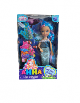 Кукла 15 см Анна-русалочка, руки и ноги сгиб, акс