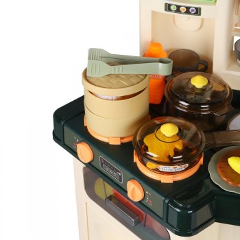 Фото #2 Игровой набор `Кухня`, кран с водой, плита с паром, свет, звук, цвет зеленый, в/к