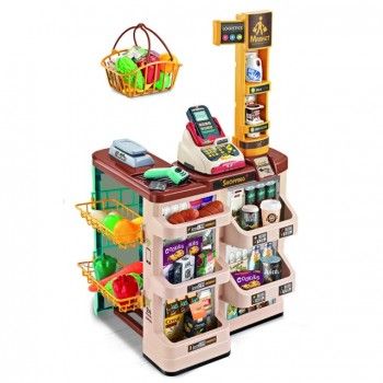 Игровой набор Jiacheng `Супермаркет с корзинкой и продуктами`