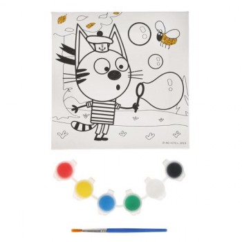 Фото #2 `MultiArt`Набор для росписи по холсту `Три кота. Коржик` с глиттером