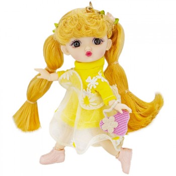 Фото #2 Кукла-брелок Miss Kapriz в желтом платье в пак.