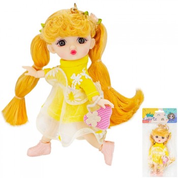 Фото #2 Кукла-брелок Miss Kapriz в желтом платье в пак.