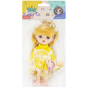 Кукла-брелок Miss Kapriz в желтом платье в пак.