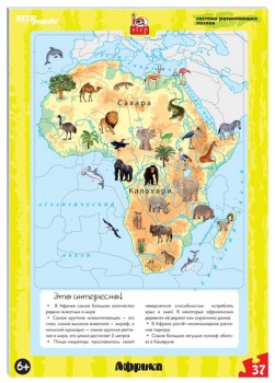 37 Пазл Развивающий пазл `Африка` (большие)