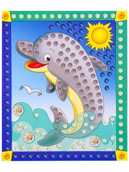 Мозайка из пайеток `Дельфин` А4 в/п