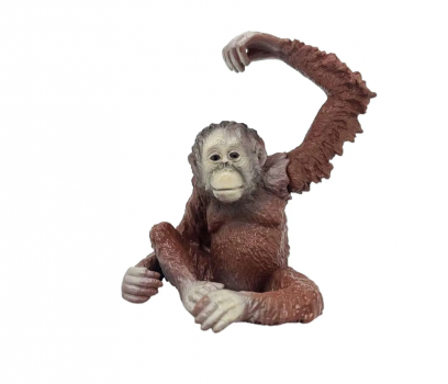 Фото #2 M4071 Фигурка Детское Время - Самка орангутанга (с подвижной левой рукой, сидит), серия: Дикие животные