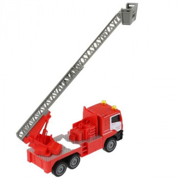 Фото #2 `Технопарк` Пластиковая модель «КамАЗ. Пожарная машина» свет-звук, 17 см, лестн, инерц,