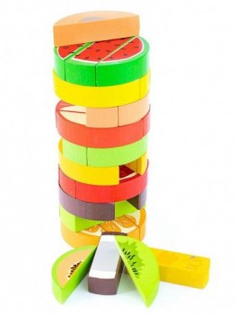 Фото #2 Деревянная игрушка Игровой набор Башня `Фрукты` (30 дет)