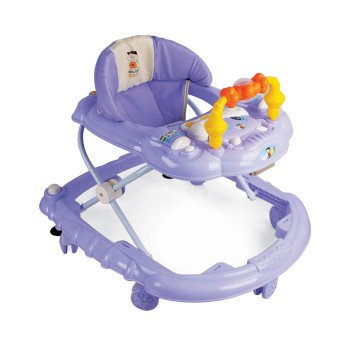 Ходунки `Весёлые друзья`, 6 больш. колес, муз. игрушки (Alis) (фиолетовый)