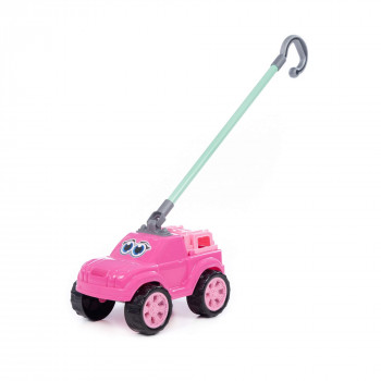 Фото #2 Автомобиль-каталка `Боби` с ручкой (розовый)