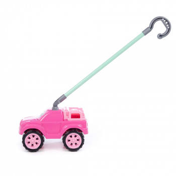 Фото #2 Автомобиль-каталка `Боби` с ручкой (розовый)