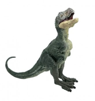 Фото #2 M5016 Фигурка Детское Время - Детеныш тираннозавра (с подвижной челюстью, цвета: зеленый, черный), серия: Динозавры
