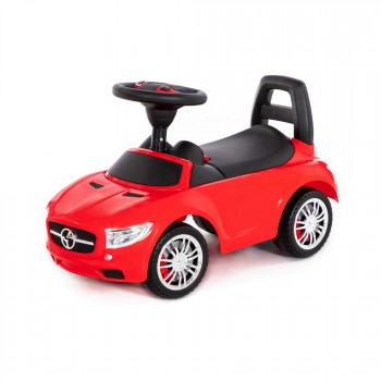 Каталка-автомобиль `SuperCar` №1 со звуковым сигналом (красная)