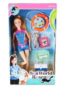 Кукла `Пляжная спасательница` 28 см, в наборе животное, аксесс., в ассорт.