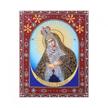 Картина фигурными стразами - Пресвятая Богородица Остробрамская, 20*25 см