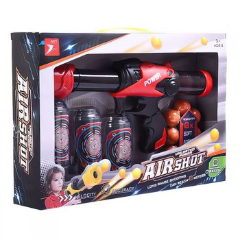 Игровой набор `Воздушное оружие: Суперпистолет с мишенями`, мишени, 8 шаров, цвет красный, в/к