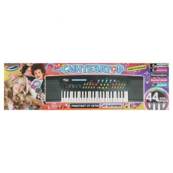 `Играем вместе` Пианино Электронный синтезатор 44 клавиши, микрофон, кор.