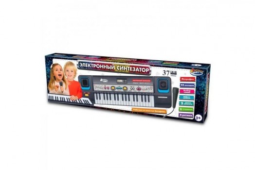 `Играем вместе` Пианино Электронный синтезатор 37 клавиш, микрофон, кор.