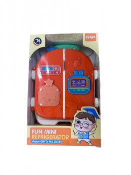 Игрушка для детей `Холодильник` на бат., 2 цв. в ассортименте, с продуктами, в чемоданчике