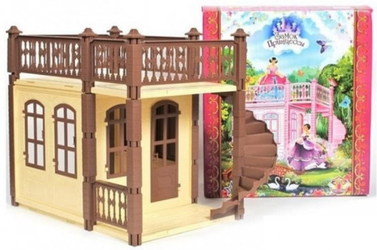 Домик для кукол `Замок Принцессы` 1 этаж, цвет бежевый