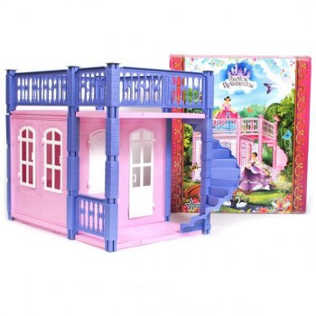 Домик для кукол `Замок Принцессы` 1 этаж, цвет розовый