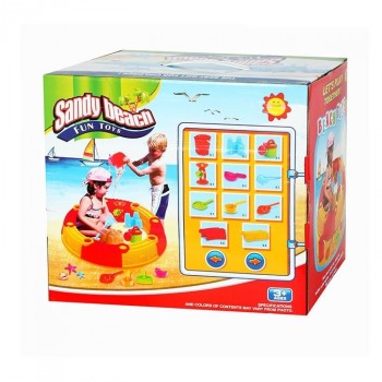 Фото #2 Песочница сборная круглая Hualian Toys ,в комплекте набор для песка из 6 предметов