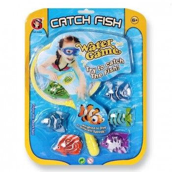 Детская игра `Поймай рыбку-кольцо`в блистере