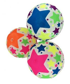 Надувной мяч `Звездочки` (22 см, цвет микс,пакет)