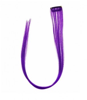 Фото #2 Lukky Fashion Прядь накладная на заколке, двухцветная, 55 см, фиолетовый градиент, пакет с подвесом