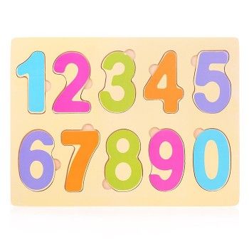 Пазл-вкладыш `Цветные числа` D0098