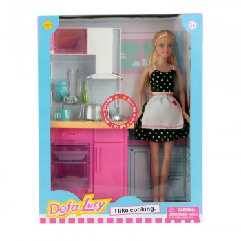 Игровой набор с куклой DEFA Lucy `Кухонный гарнитур`