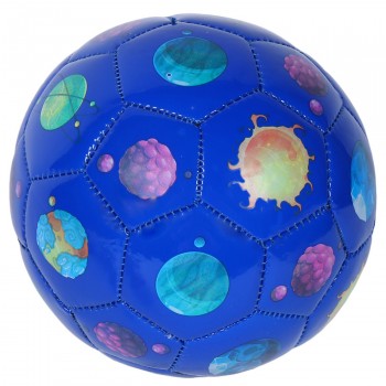 Мяч футбольный №2 , диаметр 15 см `Планеты`, цвет синий