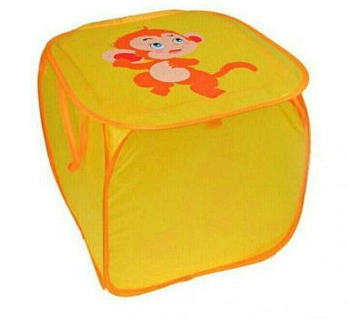 Корзина для хранения игрушек `Обезьянка`, цвет желтый