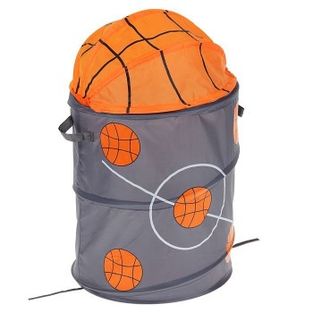Корзина для хранения игрушек `Баскетбол`, цвет серо-оранжевый, 38*45 см.