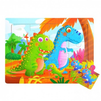Пазл в рамке `Динозавры` дерево