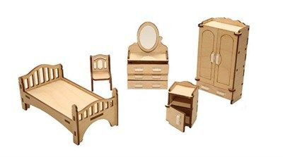 Набор кукольной мебели `Спальня`