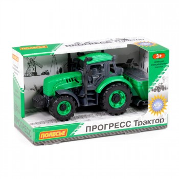 Трактор `Прогресс` сельскохозяйственный инерционный (зелёный) (в коробке)