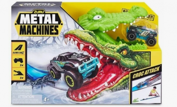 Игровой набор Zuru Metal Machines с машинкой, трек `Крокодил`