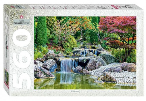 560 Пазл `Каскадный водопад в японском саду`