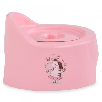 Горшок детский туалетный с крышкой 0,8 л, цвет: розовый