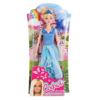 Кукла 29см София принцесса в голубом платье, с аксесс.